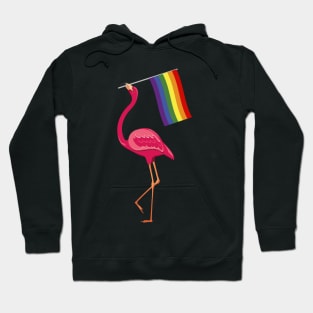 Flamingo Rainbow Flag LGBT Gay Pride Lesbian Hoodie